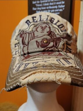 True Religion Brown & Beige Logo Accent Cap